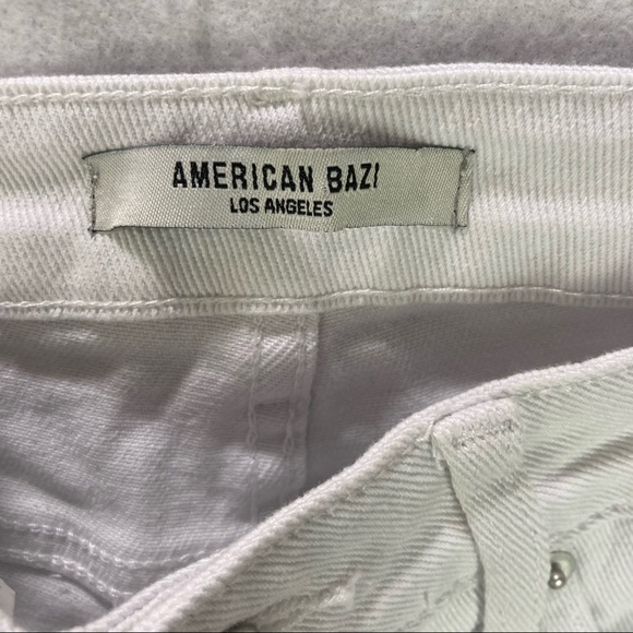 American Bazi Distressed Denim Bermuda Stretch Shorts - Picture 3 of 11